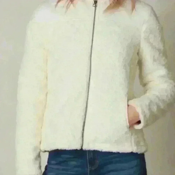 PRANA  Good Lux Quilted Jacket Teddy Sherpa Coat Diva Bomber size Large Cream - Picture 2 of 12
